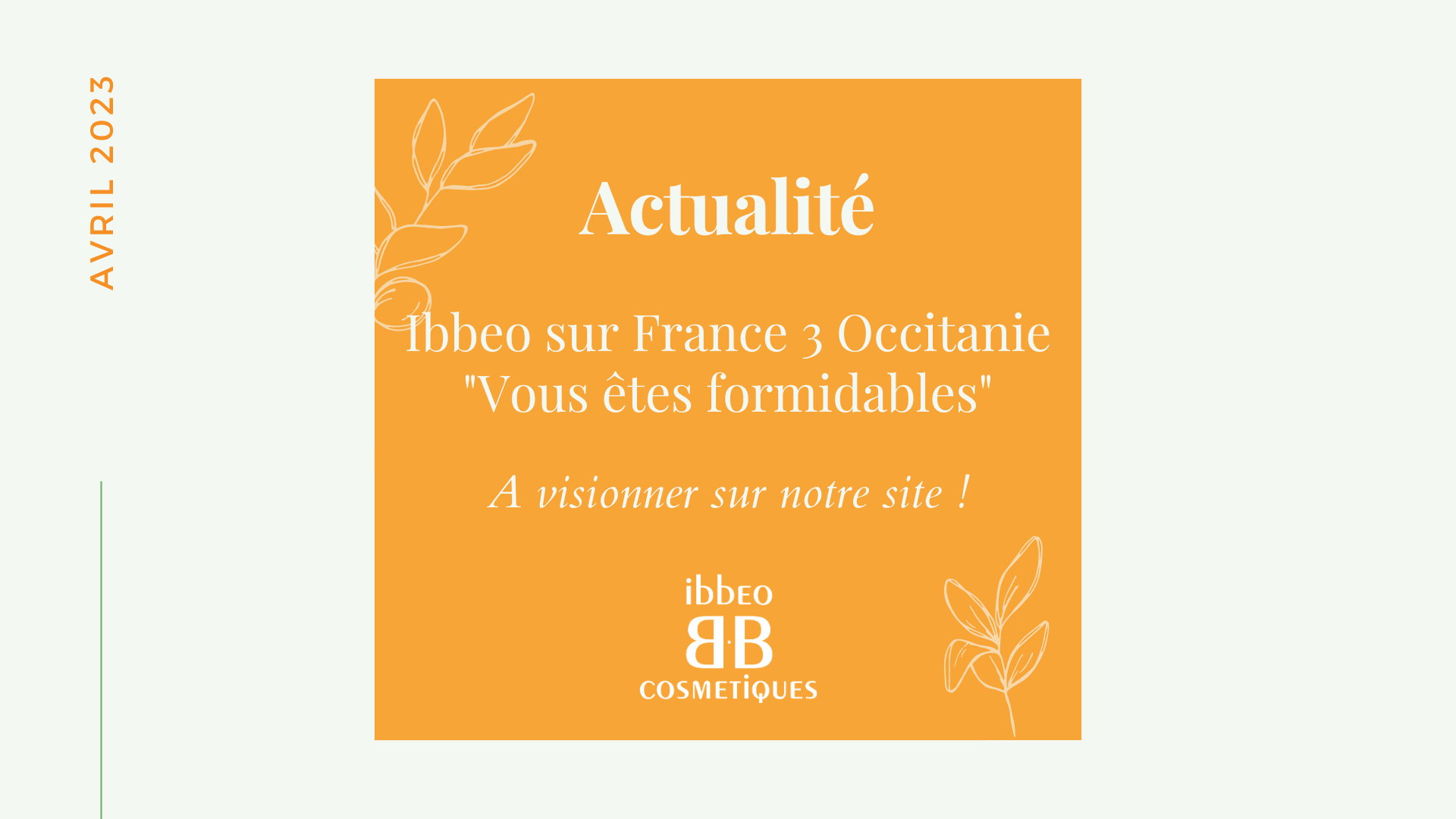 Ibbeo sur France 3 occitanie